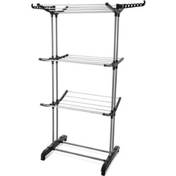 Stewe Home STE-036957-P36957 Πτυσσόμενη Κάθετη Απλώστρα Ρούχων Δαπέδου Αλουμινίου 76x63.5x171cm με Μήκος Απλώματος 20m
