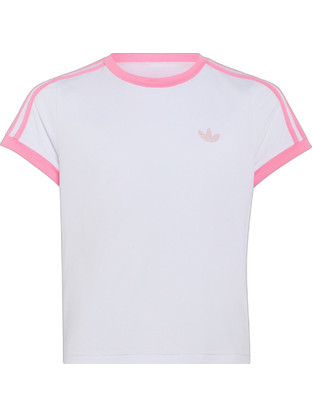 Adidas Παιδικό T-Shirt Κοντομάνικο Λευκό Φούξια KX2135