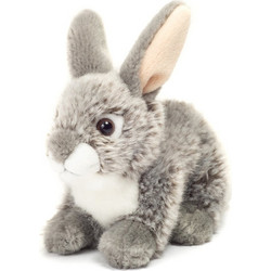 Hermann Teddy Sitting Rabbit Grey 18cm