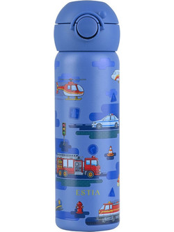 Estia Wonder Bottle Save Τhe Aegean City Heroes Παιδικό Παγούρι Θερμός Ανοξείδωτο BPA Free με Καλαμάκι Μπλε 500ml