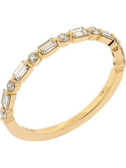 Million Diamonds Half Eternity Γυναικείο Δαχτυλίδι Σειρέ Μισόβερο από Xρυσό 18K με Διαμάντι RL23413