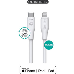 eSTUFF USB-C to Lightning Cable 30W 2m White 5715063055441
