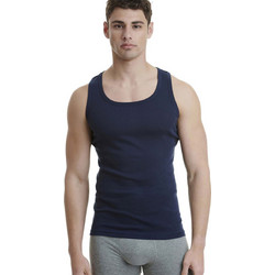 Walk Αμάνικο Ανδρικό Φανελάκι Βαμβακερό Navy Μπλε W1950-03
