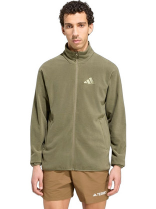Adidas TERREX Multi Essentials Full-Zip Ανδρική Ζακέτα Fleece με Φερμουάρ Πράσινη KY9785