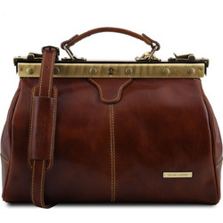 Tuscany Leather Michelangelo Ιατρική Τσάντα Δερμάτινη Καφέ
