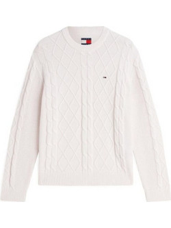 Tommy Hilfiger Ανδρική Πλεκτή Μπλούζα Λευκή DM0DM23405-YBH