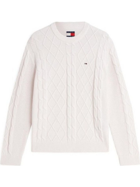Tommy Hilfiger Ανδρική Πλεκτή Μπλούζα Λευκή DM0DM23405-YBH