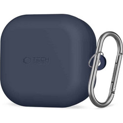 Tech-Protect Θήκη Σιλικόνης με Γάντζο για Samsung Galaxy Buds 4 / 4 Pro Navy Μπλε