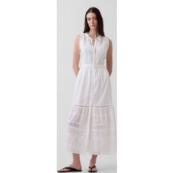 Gap Maxi Καλοκαιρινό Καθημερινό Φόρεμα Λευκό 898012-001