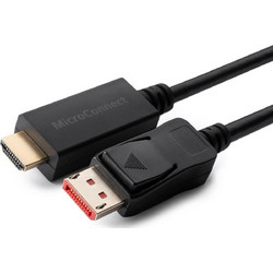 Microconnect Καλώδιο DisplayPort 1.4 to HDMI Male 3m Black 5704174300526