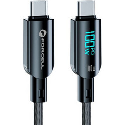 Forcell F-Energy C277 Braided USB-C to USB-C 100W 1.2m Black