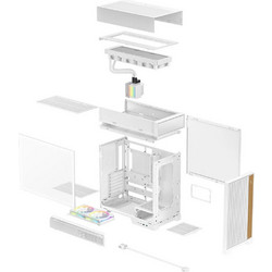 Deepcool CL6600 White Midi Tower Κουτί Υπολογιστή με Πλαϊνό Παράθυρο