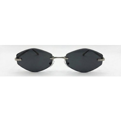 Enzo SZ3607 C3 Γυναικεία Γυαλιά Ηλίου Πολυγωνικά Μεταλλικά Ασημί με Μαύρο Φακό