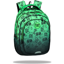 CoolPack Fast Game Over Σχολική Τσάντα Πλάτης Δημοτικού Πράσινη F163969
