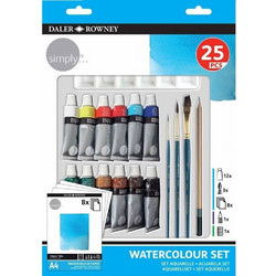 Daler-Rowney Σετ Νερομπογιές με Πινέλο 25 Χρώματα 134500410