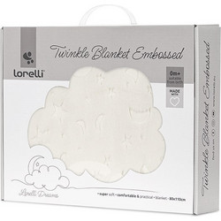 Lorelli Twinkle Embossed Κουβέρτα Αγκαλιάς Βελουτέ 80x110 Μπεζ