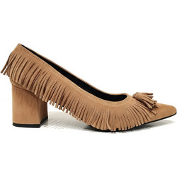 Iris Suava Γόβες Suede με Χοντρό Χαμηλό Τακούνι Ταμπά