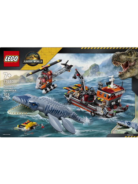 Lego Jurassic World Mosasaurus Dinosaur Boat Attack για 7+ Ετών 77983