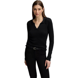 Lee Γυναικεία Μπλούζα Polo Μακρυμάνικη Μαύρη 112385698