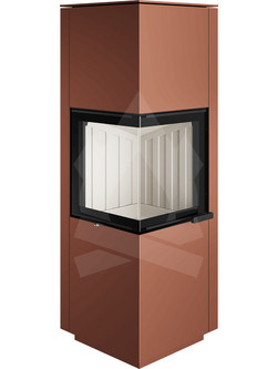 Spartherm Piko H2O Copper Ivory Eboris 1300 Ατσάλινη Ξυλόσομπα Καλοριφέρ 10.3kW