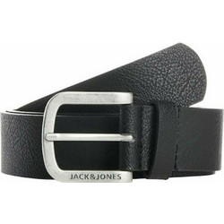 Jack & Jones Ανδρική Ζώνη από Δερματίνη Λεπτή Μαύρη 12120697