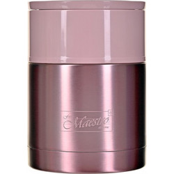 Maestro Δοχείο Φαγητού Θερμός Inox 600ml Ροζ