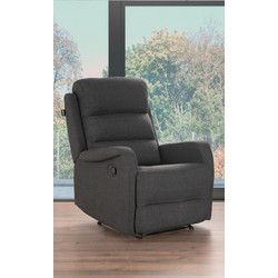 Stewe Home Πολυθρόνα Relax με Υποπόδιο Περιστρεφόμενη Ανακλινόμενη Ανθρακί STE-051287