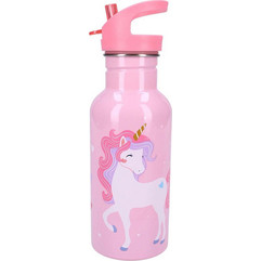 Vadobag Unicorn Παιδικό Παγούρι Θερμός Ανοξείδωτο με Καλαμάκι Ροζ 500ml