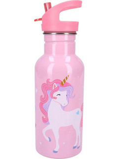 Vadobag Unicorn Παιδικό Παγούρι Θερμός Ανοξείδωτο με Καλαμάκι Ροζ 500ml