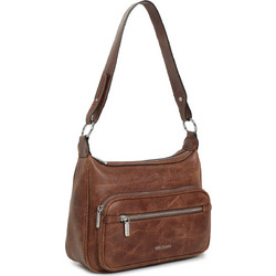 Bag to Bag Γυναικεία Τσάντα Χιαστί από Δερματίνη Καφέ με Ιμάντα WH26017