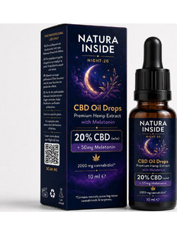 Natura Inside Night 20% CBD Oil & Melatonin 50mg 10ml