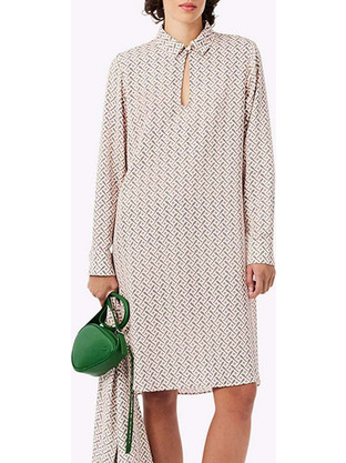 Lacoste Midi Καθημερινό Φόρεμα Εκρού 3EF8316-XI7