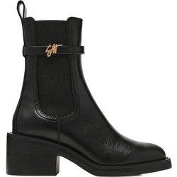 Steve Madden Charity-SM Γυναικεία Μποτάκια Chelsea Δερμάτινα Μαύρα με Χοντρό Χαμηλό Τακούνι 11005782-017
