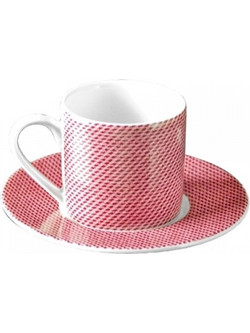 Van Kottler Blue Jean Σετ Φλιτζάνια Espresso Lungo & Ελληνικού Καφέ Πορσελάνης Ροζ 220ml 6τμχ JEANS-PK-CP-90