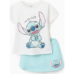 Zippy Lilo & Stitch Παιδικό Σετ για Κορίτσι Καλοκαιρινό Λευκό Γαλάζιο 31078151030