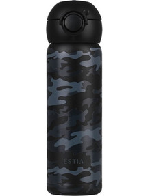 Estia Handy Bottle Save The Aegean Dark Camo Παιδικό Παγούρι Θερμός Ανοξείδωτο BPA Free Μαύρο 470ml