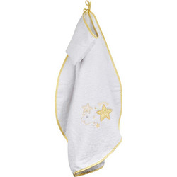 BunnyBebe Star Βρεφικό Μπουρνούζι Κάπα Λευκό Κίτρινο