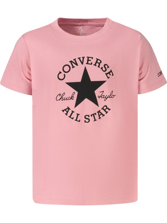 Converse Παιδικό T-Shirt Κοντομάνικο Ροζ 4CH526-AI4