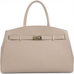 Passaggio Leather Γυναικεία Τσάντα Χειρός Δερμάτινη Nude 5075-KR-02
