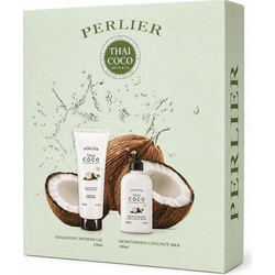 Perlier Thai Coco Shower Gel 250ml + Moisturizing Body Milk 250ml