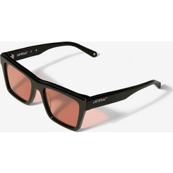 Off White 1037 1025 Γυαλιά Ηλίου Τετράγωνα Κοκάλινα Μαύρα με Καφέ Φακό