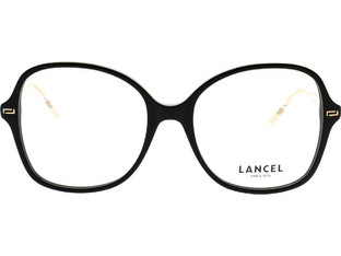Lancel LA90020 C01 Γυναικείος Σκελετός Γυαλιών Οράσεως Κοκάλινος Μεταλλικός Χρυσός Μαύρος