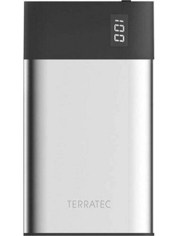 Terratec P80 Slim Power Bank 8000mAh με Ενσωματωμένο Καλώδιο USB-C Black