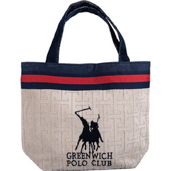 Greenwich Polo Club 5226 Υφασμάτινη Τσάντα Θαλάσσης Ώμου Μπεζ Μπλε 40x55cm