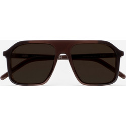 Kaleos Kalu Ανδρικά Γυαλιά Ηλίου Aviator Κοκάλινα Καφέ με Καφέ Φακό