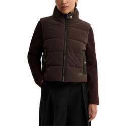 Barbour Balaton Αμάνικο Γυναικείο Μπουφάν Puffer Κοντό Σοκολατί LQS0072-BR31