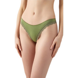 Minerva Fimelle Elegance Γυναικείο String με Δαντέλα Χακί 90-81637-056