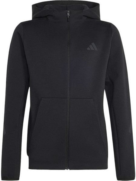 Adidas Παιδική Ζακέτα Φούτερ με Κουκούλα και Φερμουάρ Μαύρη KR6639