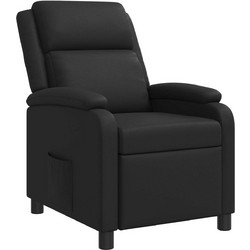 vidaXL Πολυθρόνα Relax Ανακλινόμενη Δερματίνη Μαύρη 42034841