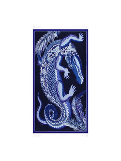 Inoui Editions Croco Πετσέτα Θαλάσσης Navy Μπλε 100x170cm FO23CRO24